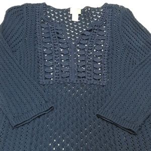 Chico's Navy Tunic Sweater